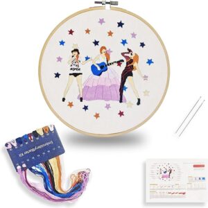 Star Cross Stitch Punch Needle Kit – DIY Needlepoint for Adults Beginners