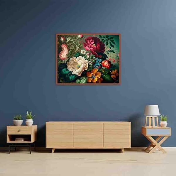Stamped Flower Cross Stitch Kit – 15.7x11.8in for Beginners - Image 4