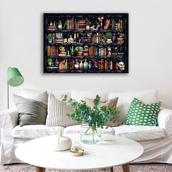 Magical Bookshelf Stamped Cross Stitch Kit - Image 2