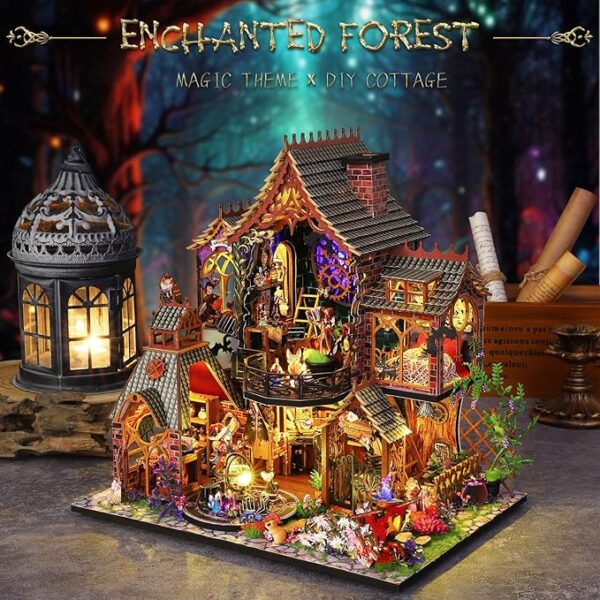 DIY Miniature Dollhouse Kit: Magic DIY House, LED Lights & Tiny Furniture. - Image 2