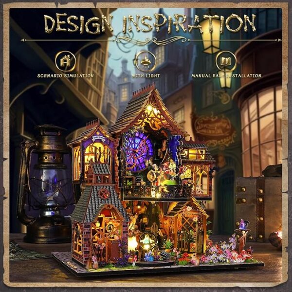 DIY Miniature Dollhouse Kit: Magic DIY House, LED Lights & Tiny Furniture. - Image 3
