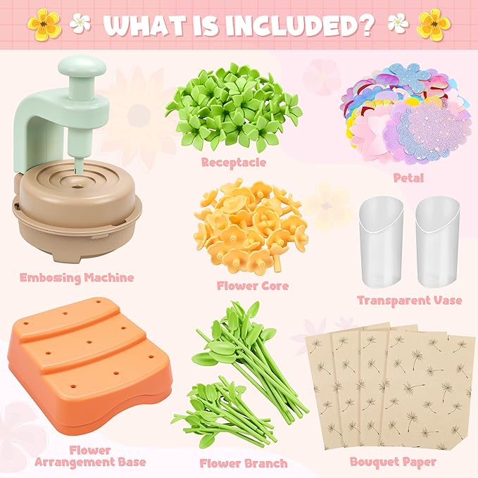 Fabric Flower Bouquets DIY Craft Kit: Flowers Market Toy - Image 2