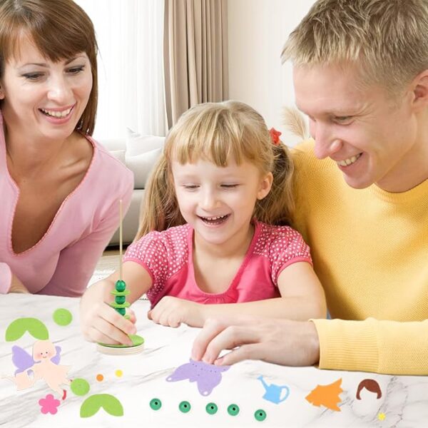 Craft Kit Set for Preschool Kids: 6 Felt & Wood Flower Fairies - Image 4