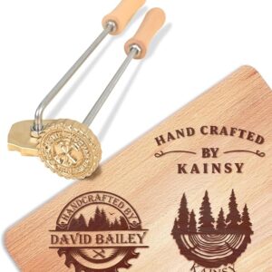 Custom Branding Iron for Wood: Personalized Logo, Flame Heated (1 inch)