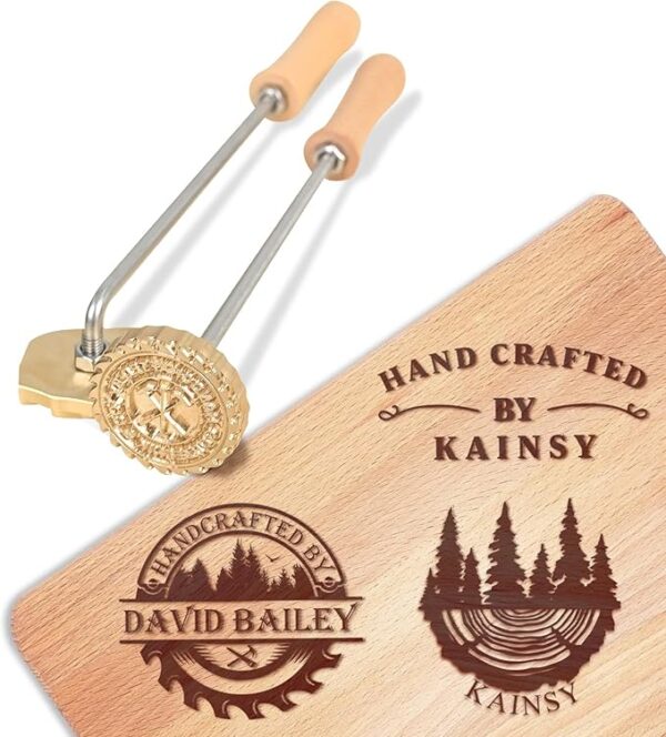 Custom Branding Iron for Wood: Personalized Logo, Flame Heated (1 inch)