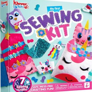 My First Felt Sewing Kit: 7 Projects (Unicorn Pillow & Mermaid Card Holder)