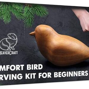 BeaverCraft Comfort Bird Wood Carving Kit: Beginner & Kids Friendly