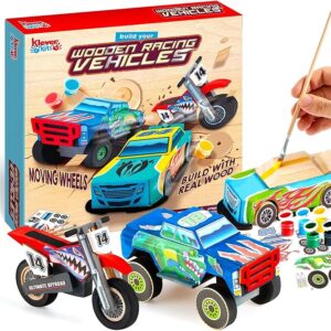 Kids Craft Kit: Build & Paint Wooden Race Car
