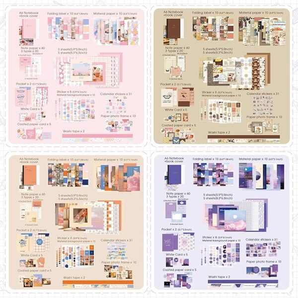 Christmas Aesthetic Scrapbooking Supplies Kit (1388 Pcs) - Image 2