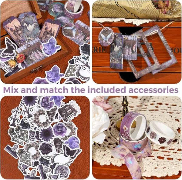 Funto Scrapbooking Kit (185 PCS) - Medieval Chapter: Neruda Love - Image 4
