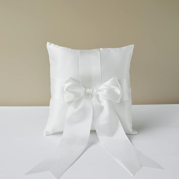 Flower Girl Basket and Ring Bearer Pillow Set (Ivory) - Image 4