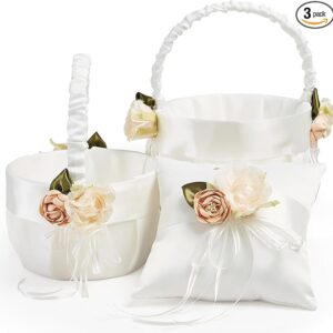 Ivory Flower Girl Basket Set (3-Piece)