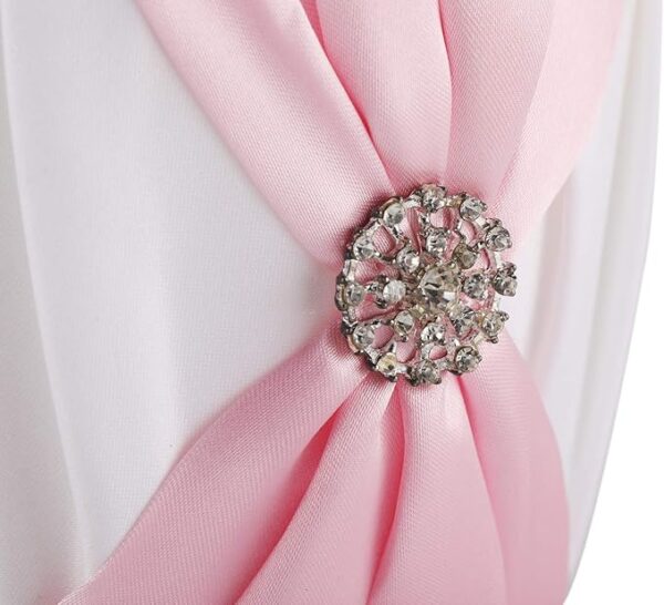 Pink Satin and Artificial Crystal Decor for Flower Girl Basket - Image 2