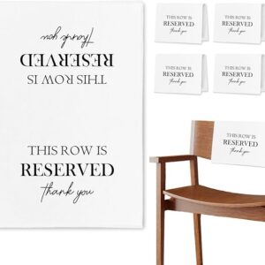 "This Row Is Reserved" Chair Signs - 4 Pcs