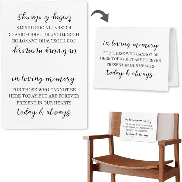 Wedding Memorial Pew Cloth - "Today & Always"