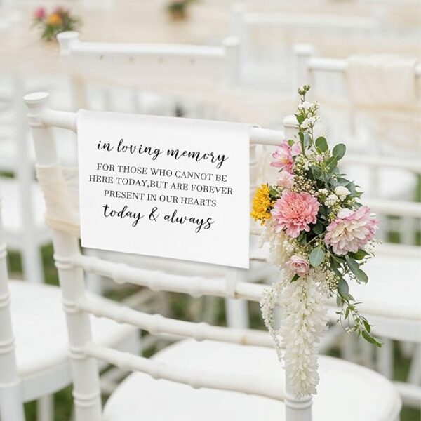 Wedding Memorial Pew Cloth - "Today & Always" - Image 3