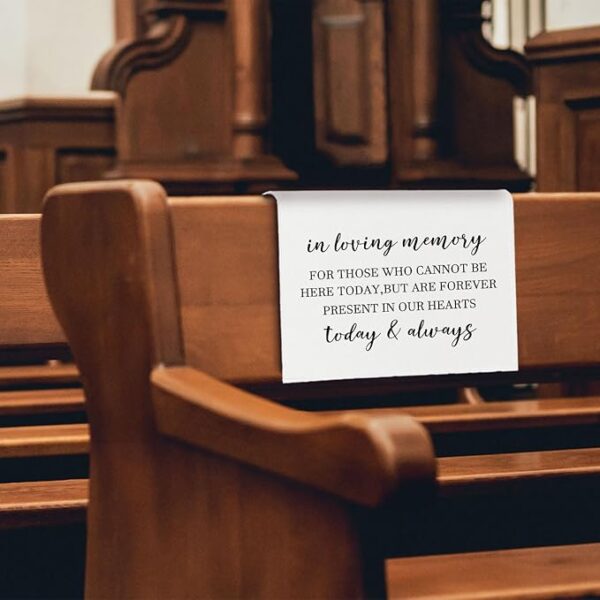 Wedding Memorial Pew Cloth - "Today & Always" - Image 4