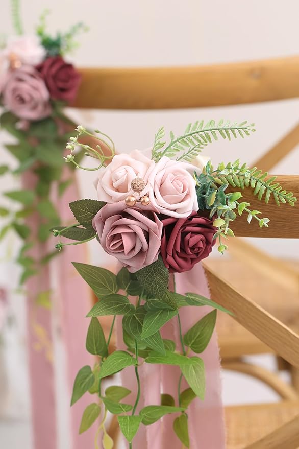 Wedding Pew Flowers with Eucalyptus - 10 Pack - Image 4