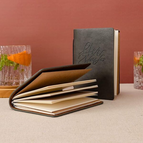 Calculs Wedding Vow Books Leather Set of 2 Bridal Shower Gifts Keepsake His and Her - Image 3