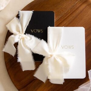 Embossed Slim Vow Books - Black & White (Set of 2)