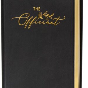 Wedding Officiant Book: Modern Minimalist Black Hardcover