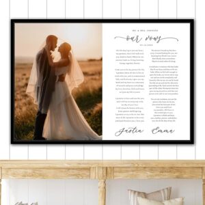 Personalized Framed Traditional Wedding Vows Print (8"x10")