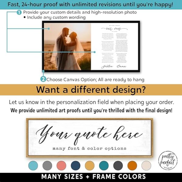 Personalized Framed Traditional Wedding Vows Print (8"x10") - Image 3