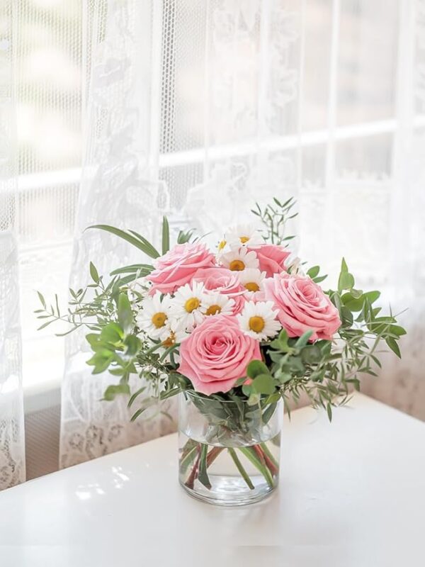 12-pack 4-inch clear glass cylinder vases for centerpieces - Image 2