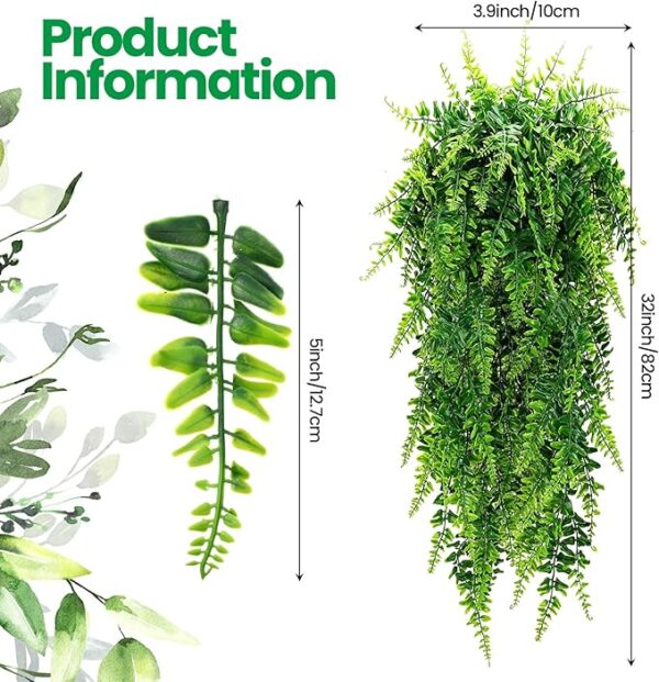 20 Pcs Artificial Hanging Boston Ferns (32 Inch), no basket. - Image 2