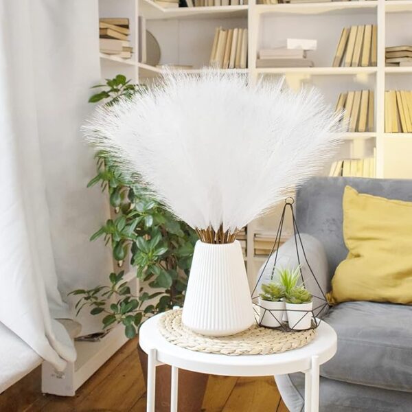 50-pack 21.6" white faux pampas grass - Image 2