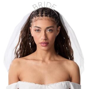 Fetti Bride Rhinestone Headband with Detachable Veil