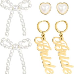 Fetti Gold + Pearl Bride Earring Set (3 pairs)