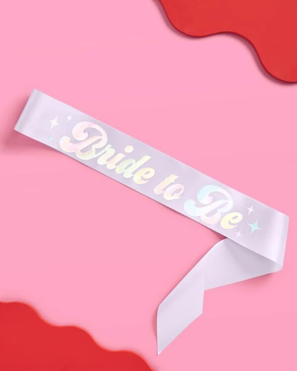 Fetti Iridescent Bride to Be Sash - Image 2