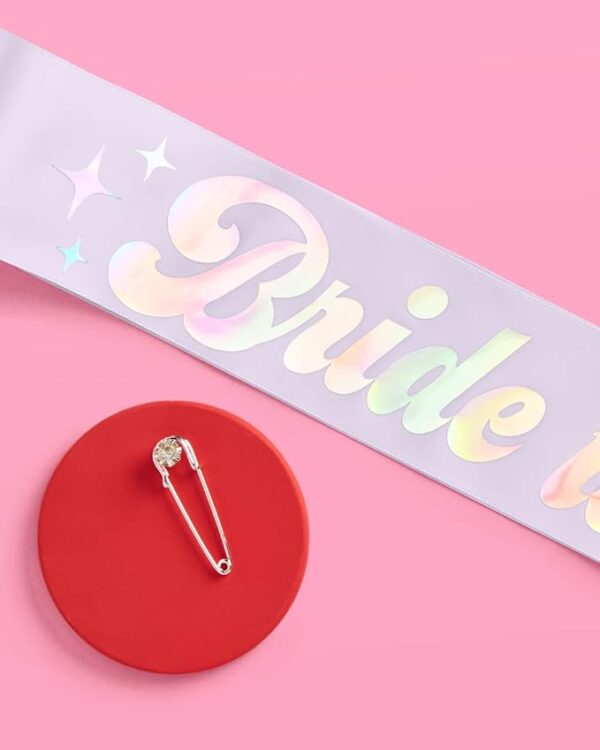 Fetti Iridescent Bride to Be Sash - Image 3
