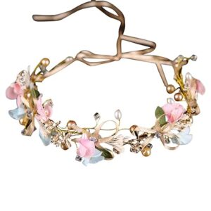 Handmade Bohemian Pearl & Flower Crown Headdress