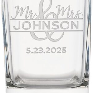 Personalized Mr & Mrs Wedding Shot Glass
