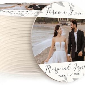 Personalized Photo Wedding Coasters (40-Pack)