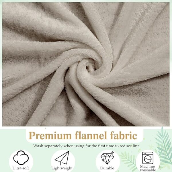 Camel Flannel Throw Blankets (12-Pack) - Image 3