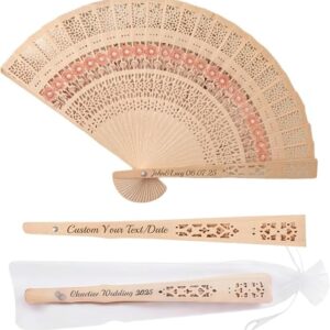 Personalized Bamboo Wedding Fans (50-Pack)
