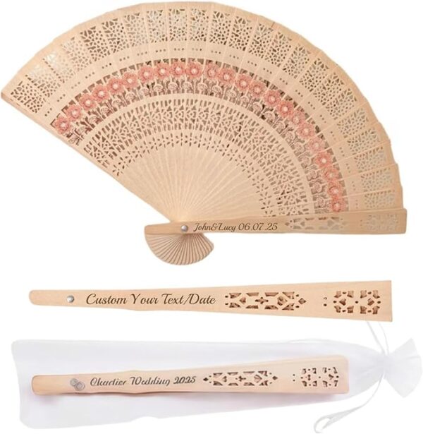 Personalized Bamboo Wedding Fans (50-Pack)