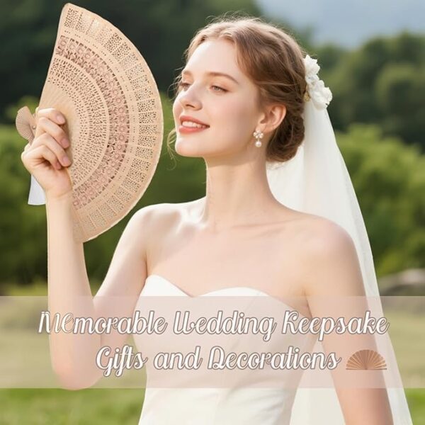 Personalized Bamboo Wedding Fans (50-Pack) - Image 2