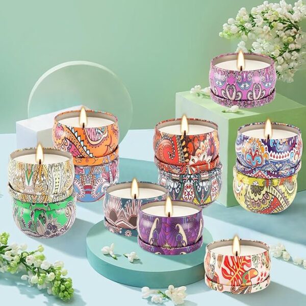 36-Pack Scented Soy Wax Travel Candles - Image 4