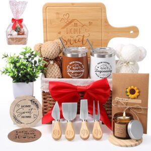 21-Piece Housewarming Gift Basket – New Homeowner Closing Gifts (Camel)