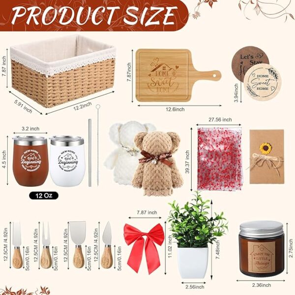 21-Piece Housewarming Gift Basket – New Homeowner Closing Gifts (Camel) - Image 2