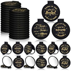 100-Pack Black Compact Mirrors