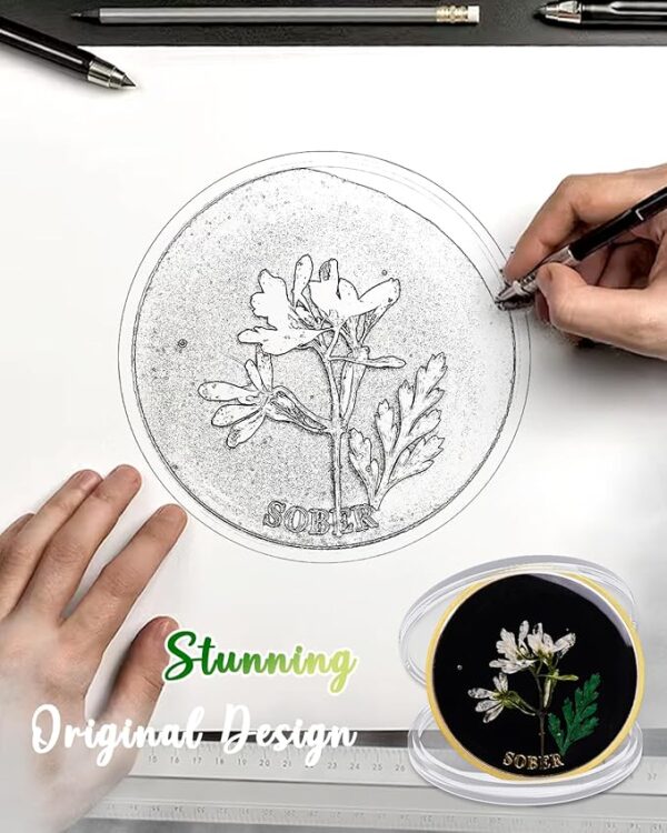Snowdrop Resin Sobriety Coins - Image 3
