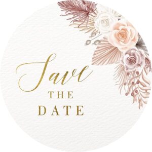 108 Gold Foil Save The Date Stickers