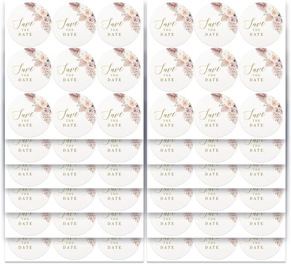 108 Gold Foil Save The Date Stickers - Image 2