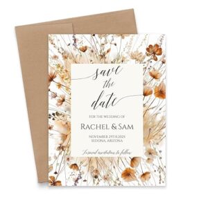 Autumn Wildflower Wedding Save The Dates