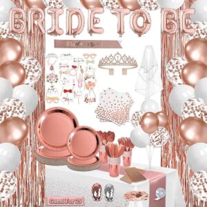 Rose Gold Bridal Shower Decor (274 Pcs)